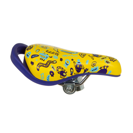 Asiento para bicicleta infantil Windsor Monsters con broche 210 130 mm