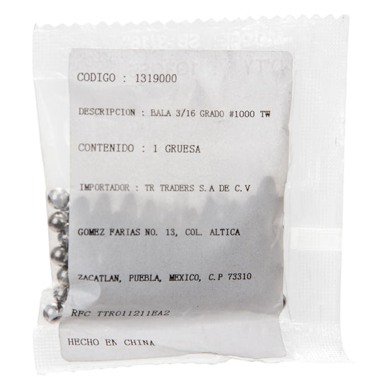 Balas de 3/16" para bicicleta 1 gross Cromado