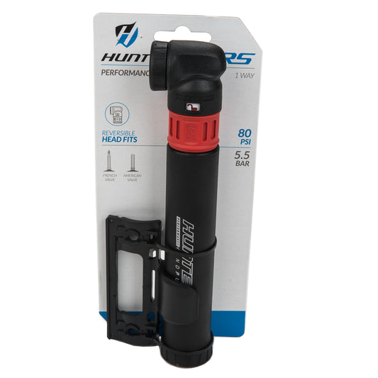 Bomba de aire de mano para bicicleta Hunter RS 1 way 80 psi V A-F