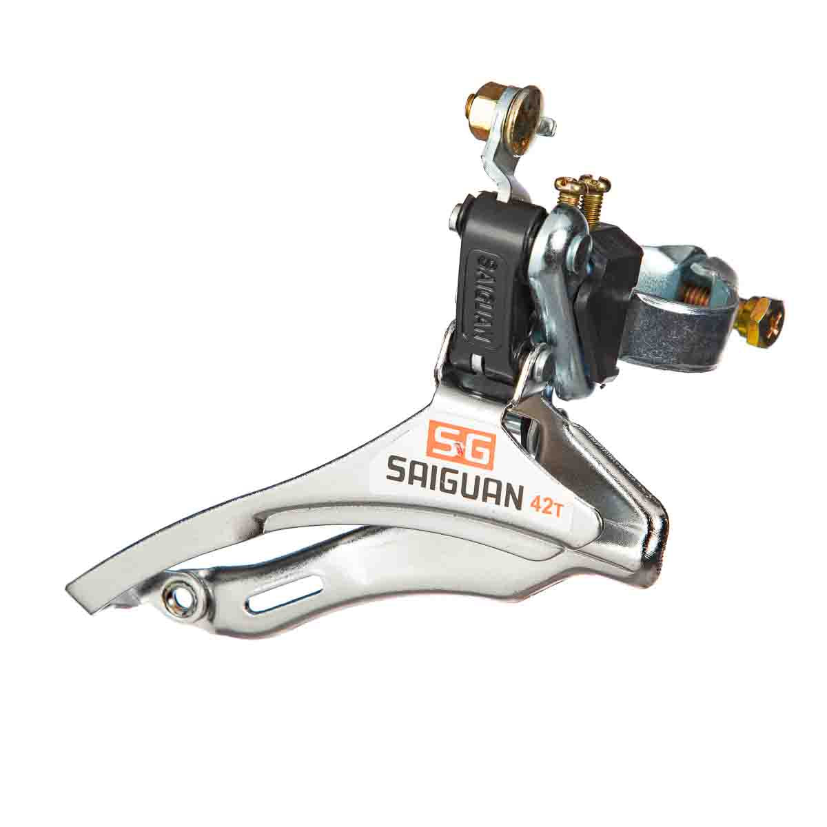 Desviador delantero para bicicleta de montaña Saiguan SG 28.6 mm 42d Tirón abajo 3x7/8v