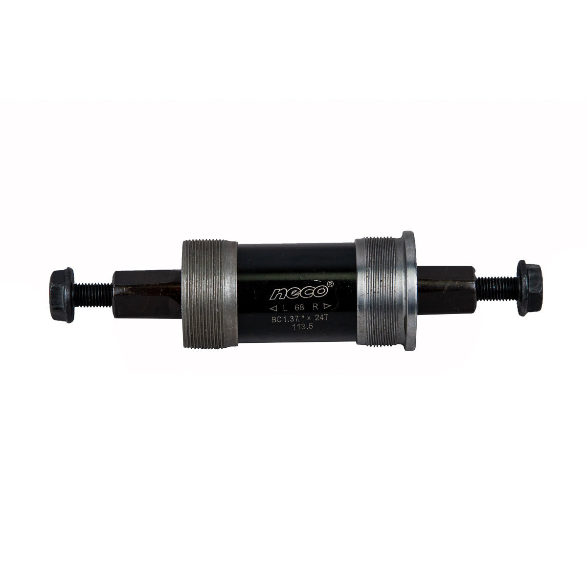 Eje de centro sellado para bicicleta Neco 68x113.5 mm Negro