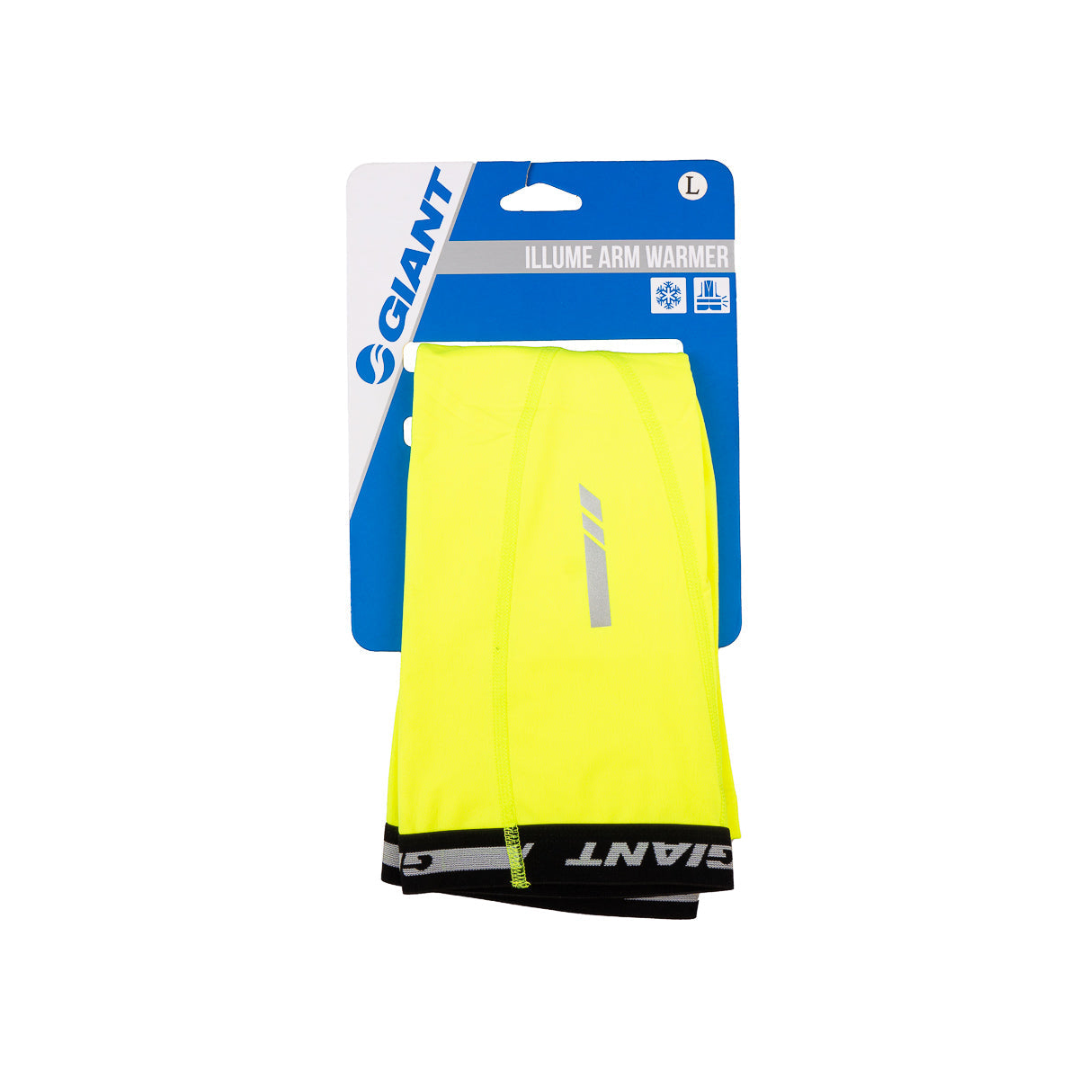Mangas Elásticas para brazos ciclismo Giant Illume Warm Amarillo