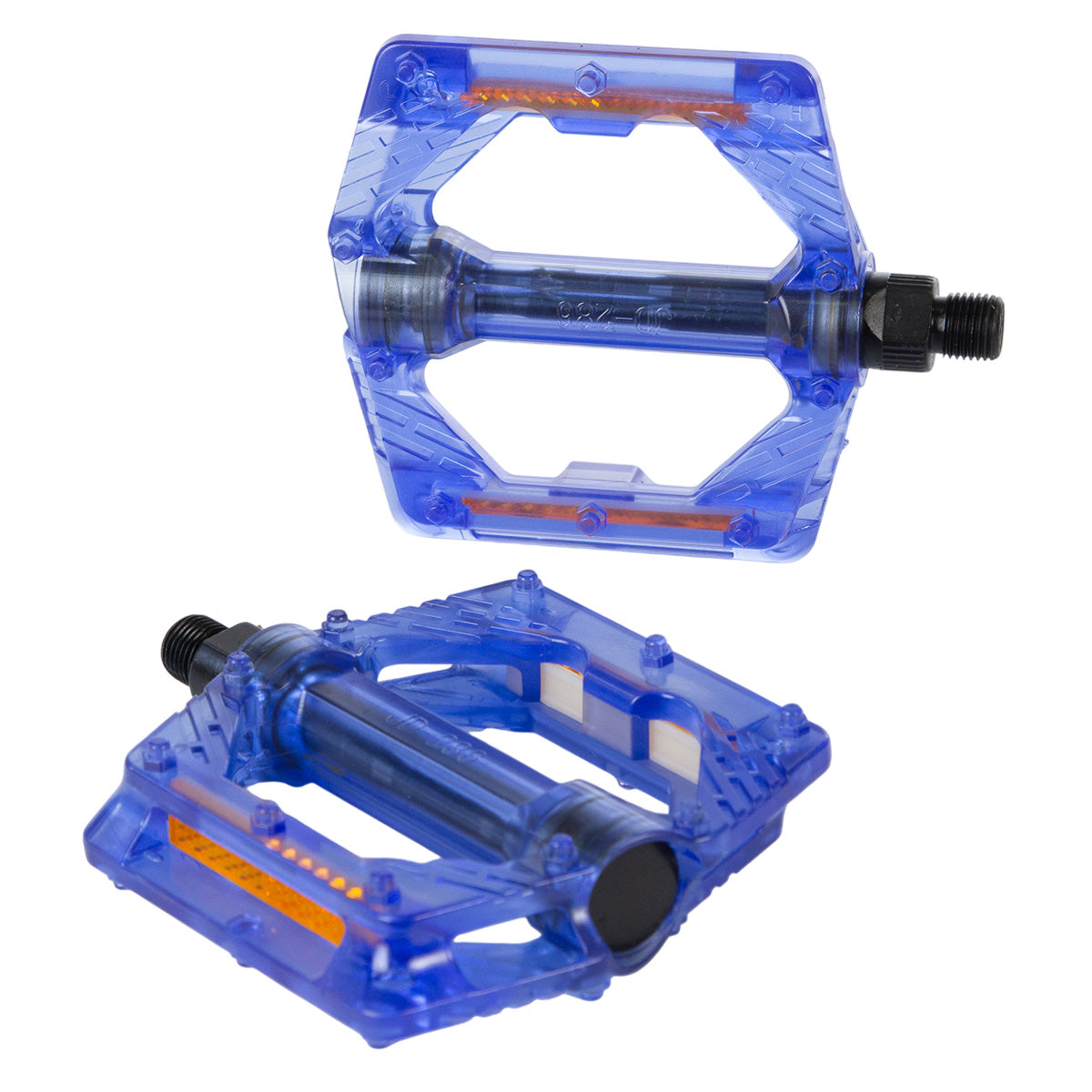 Pedales para bicicleta BMX Hunter JD-286 1/2" Azul transparente