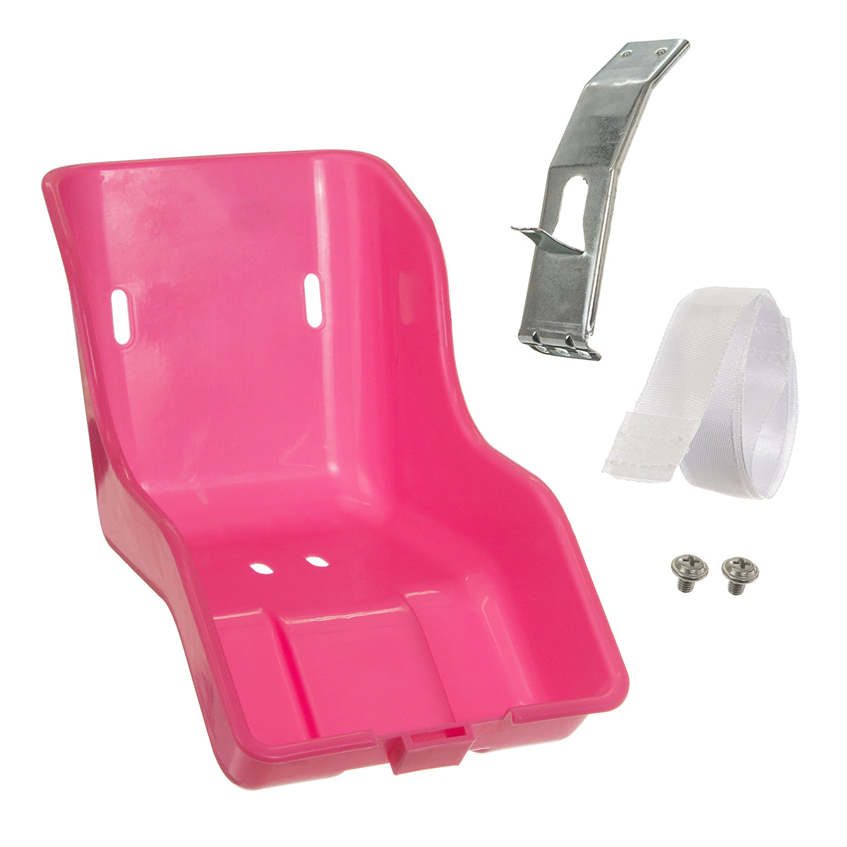 Porta muñeca trasero para bicicleta infantil con soporte Siren R12 16 Rosa