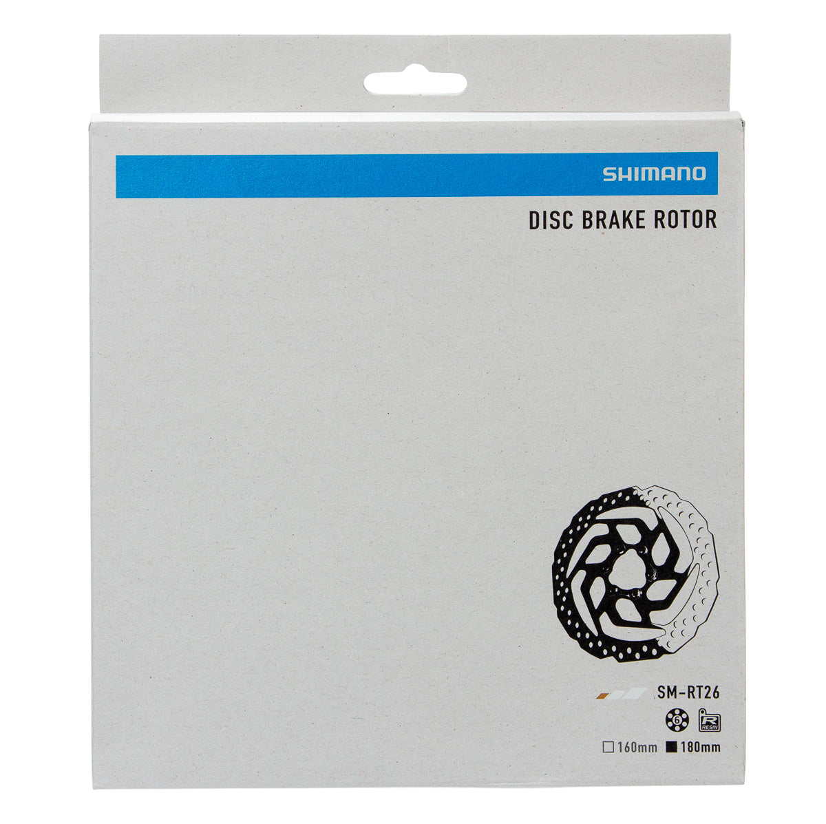 Disco de freno para bicicleta de montaña Shimano SM-RT26 M 180mm 6T Cromado