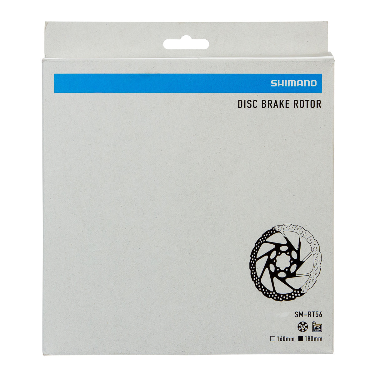 Disco de freno para bicicleta de montaña Shimano Deore SM-RT56m 180mm 6T Cromado
