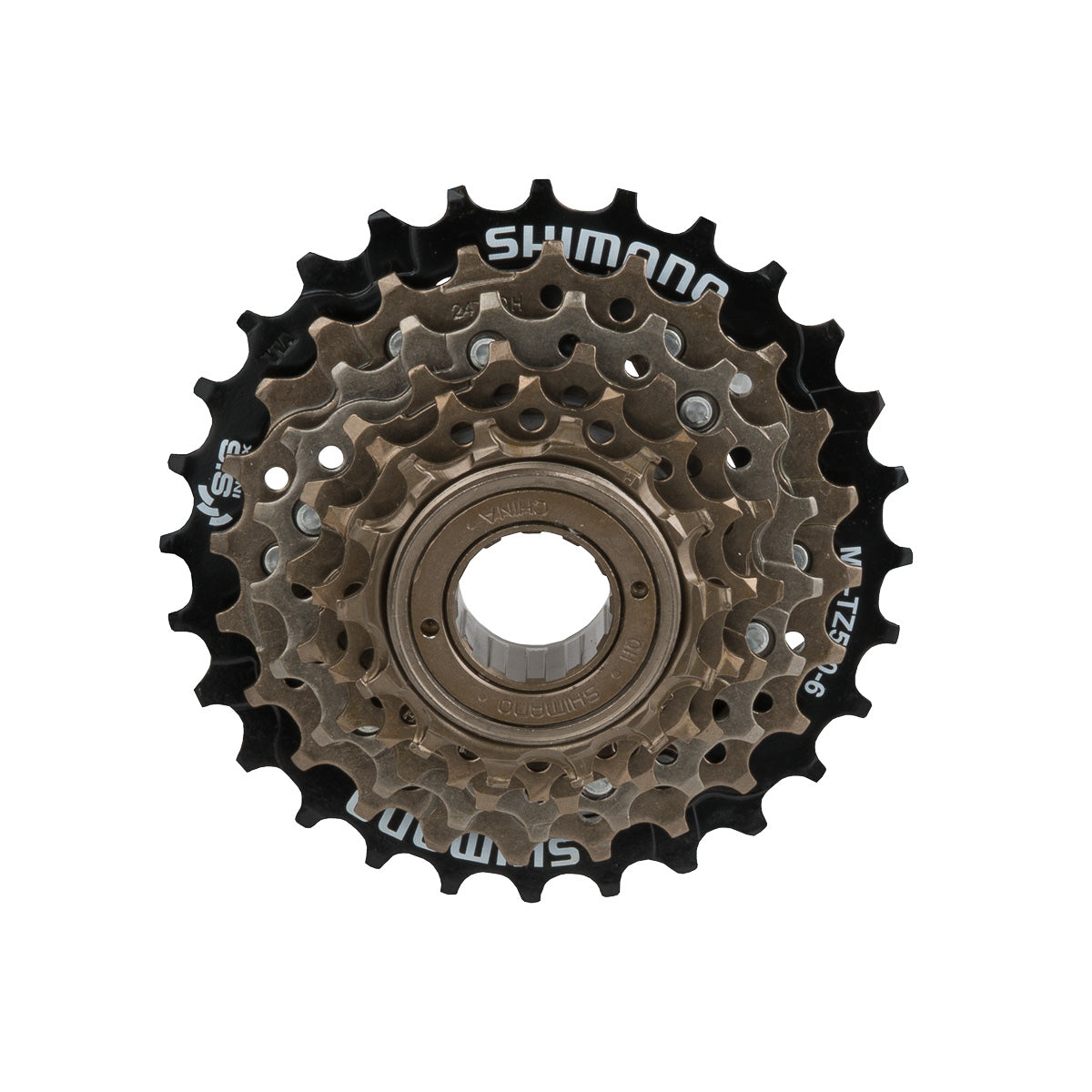 Rueda libre para bicicleta Shimano Tourney MF-TZ500-6 6v 14-28d Dorado-negro