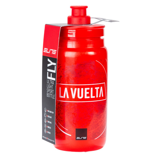 Ánfora para bicicleta Elite Fly World Tour La Vuelta 550 ml Libre de BPA Rojo