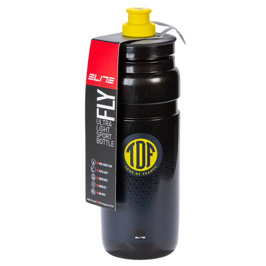 Ánfora para bicicleta Elite Tour de France 750 ml Libre de BPA Negro-amarillo