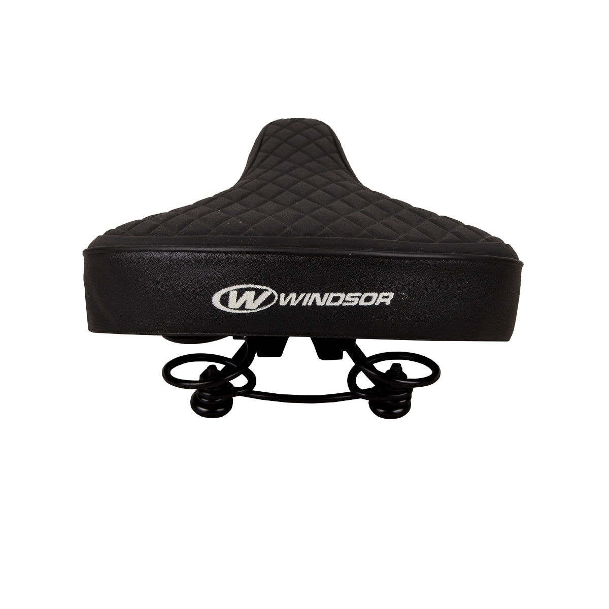 Asiento para bicicleta urbana Windsor Rombos con broche 250x200 mm Negro