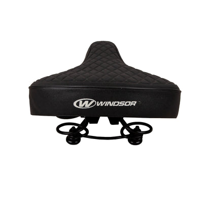 Asiento para bicicleta urbana Windsor Rombos con broche 250x200 mm Negro