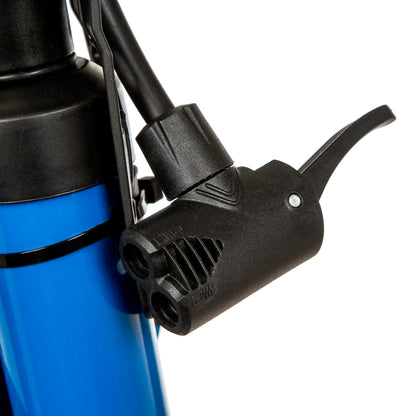 Bomba de aire de pie para bicicleta Windsor 100 psi V AF Azul-negro