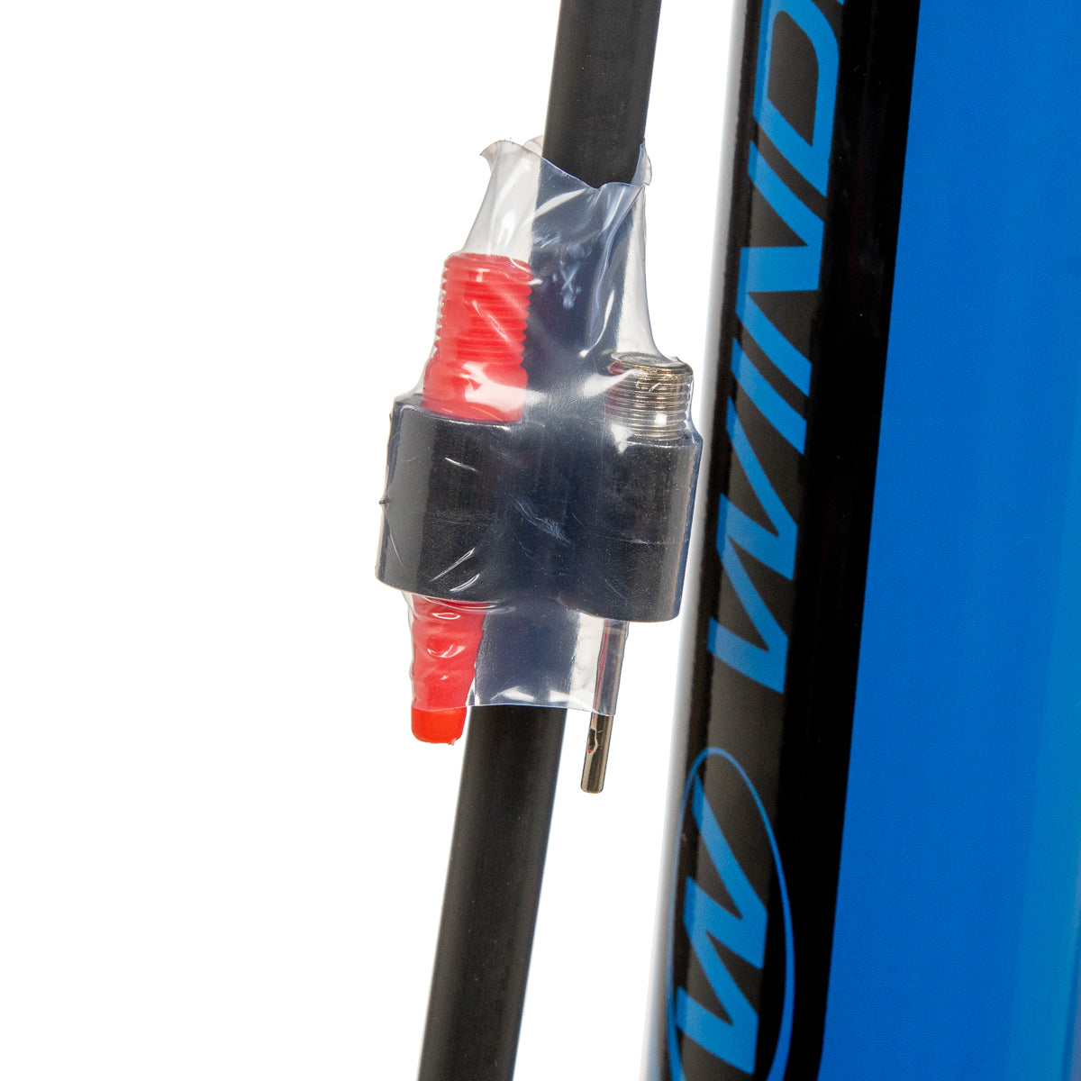 Bomba de aire de pie para bicicleta Windsor 100 psi V AF Azul-negro