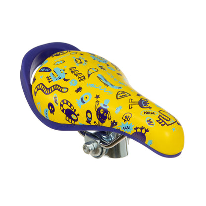 Asiento para bicicleta infantil Windsor Monsters con broche 210 130 mm