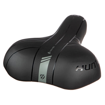 Asiento para bicicleta urbana Hunter Comfort Gel Líneas 240x165 mm Negro