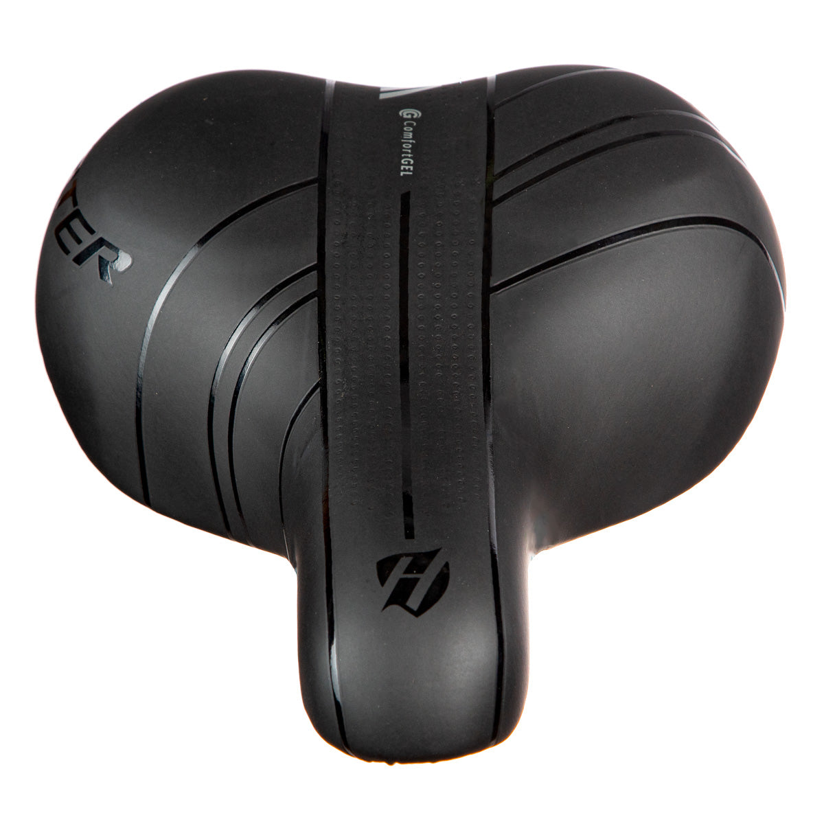 Asiento para bicicleta urbana Hunter Comfort Gel Líneas 240x165 mm Negro