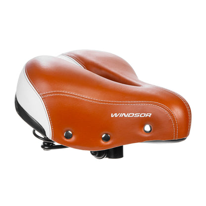 Asiento para bicicleta con broche Windsor Blanco-café