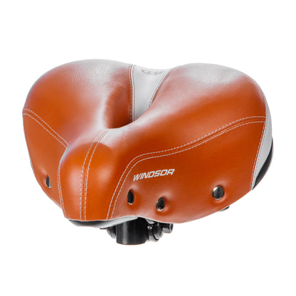 Asiento para bicicleta con broche Windsor Blanco-café