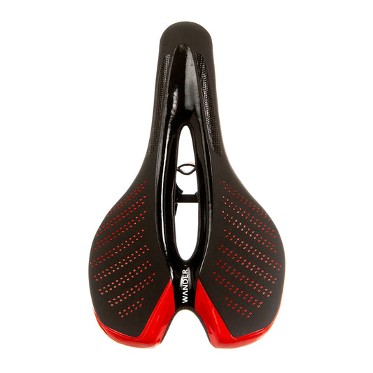 Asiento para bicicleta MTB Wander Eyes Con broche Canal antiprostático Luz trasera 255x150 mm