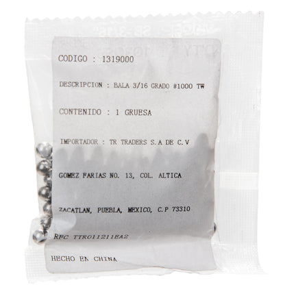 Balas de 3/16" para bicicleta 1 gross Cromado