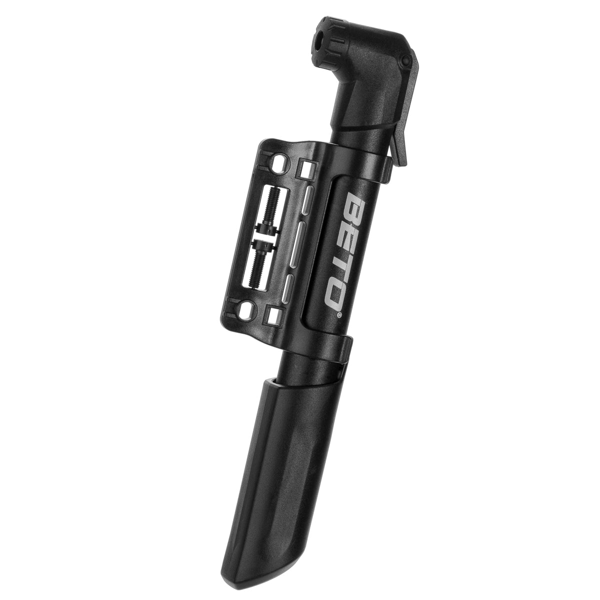 Bomba de aire de mano para bicicleta Beto CRH-020PB 80psi V AF Negro