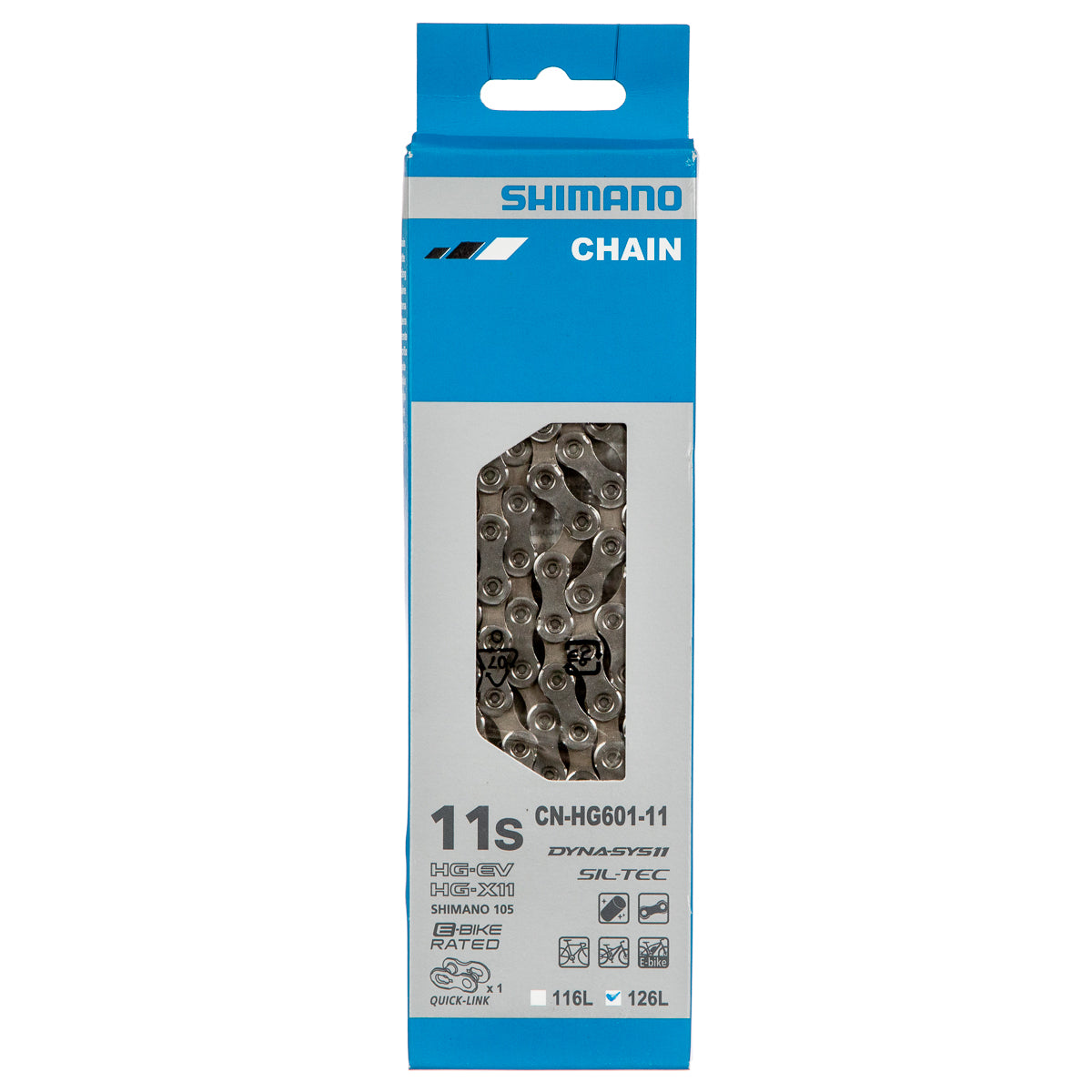 Cadena para bicicleta de ruta Shimano 105 CN-HG601-11 11v 126e Plateado