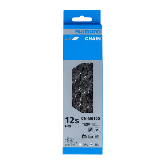 Cadena para bicicleta de montaña Shimano Deore CN-M6100 12v 126e Gris