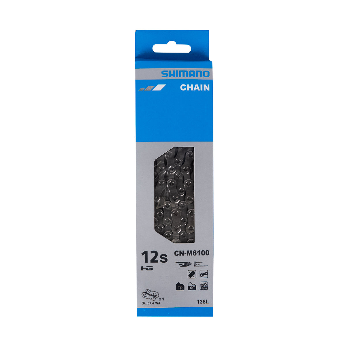 Cadena para bicicleta de montaña Shimano Deore CN-M6100 12v 138e Plateado
