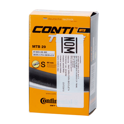 Cámara para bicicleta de montaña Continental MTB R29x1.75"-2.5" Negro