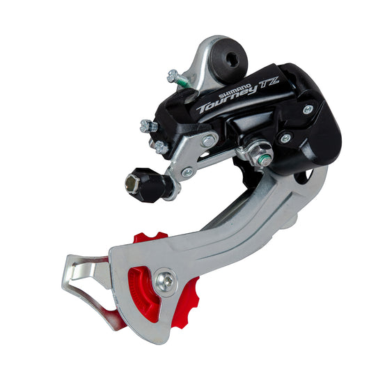 Cambio trasero para bicicleta de montaña Shimano Tourney RD-TZ400 GS 3x6/7v 14-28d SP Negro-plateado