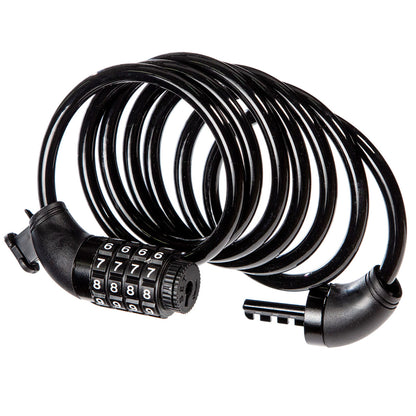 Candado de cable con cierre de combinación para bicicleta Windsor 8x1850 mm Negro