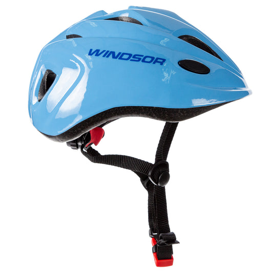 Casco para bicicleta infantil con Protecciones Windsor (54-57 cm) Azul