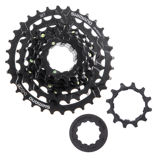 Cassette para bicicleta de montaña Shimano CS-HG210-7 7v 12-32d Negro