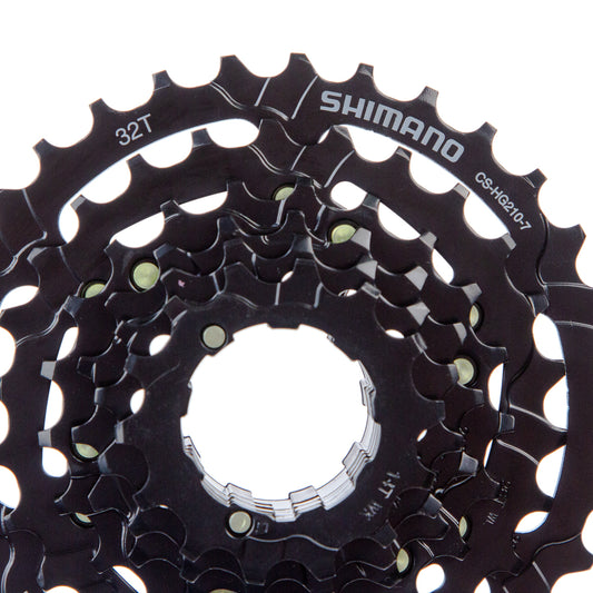 Cassette para bicicleta de montaña Shimano CS-HG210-7 7v 12-32d Negro