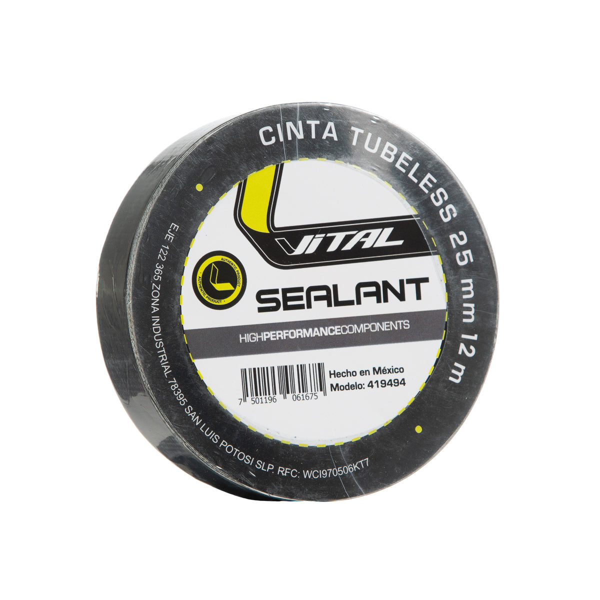 Cinta para rines tubeless Vital Sealant 25 mm 12mts