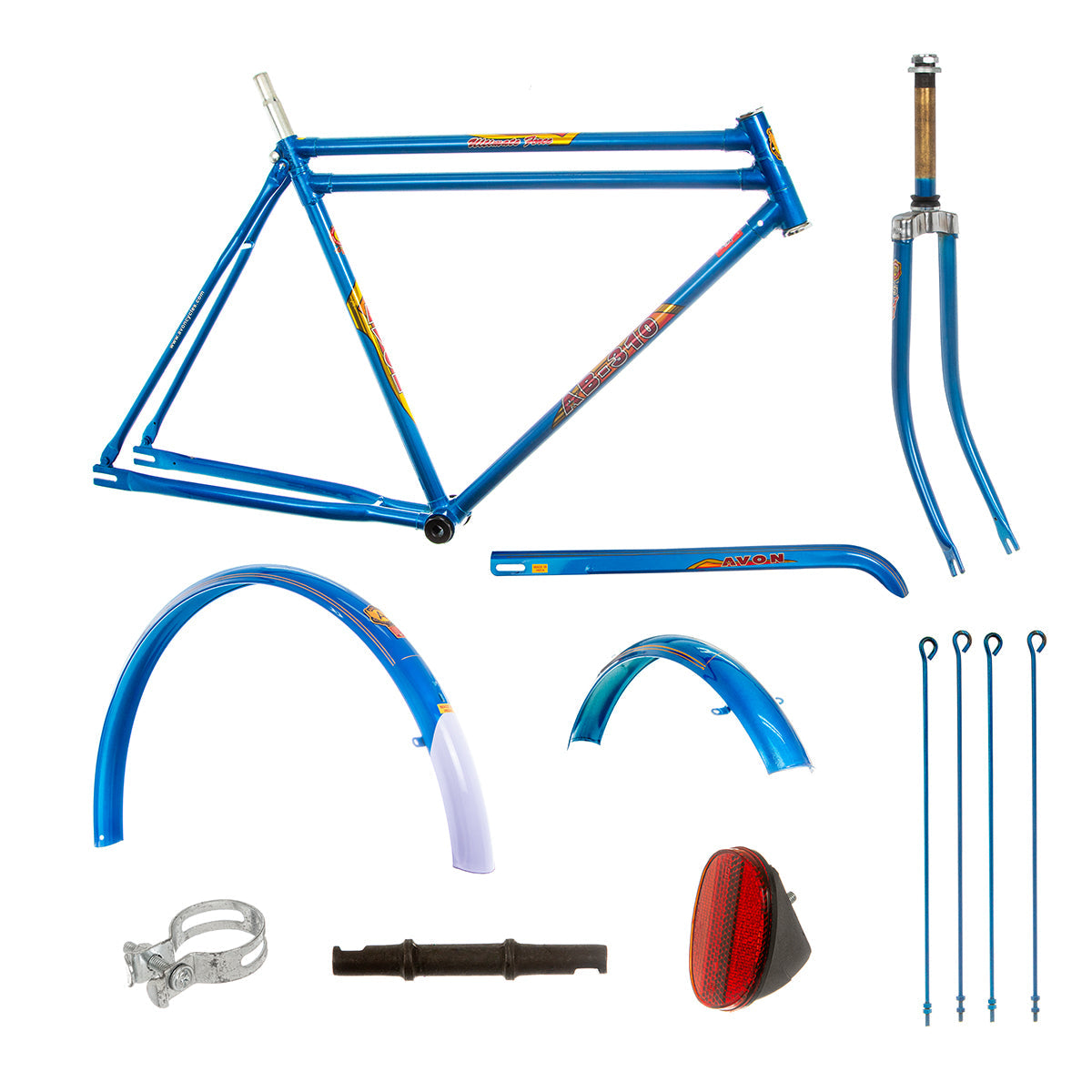 Cuadro con tijera y accesorios para bicicleta de turismo Avon Cycles R28 1 1 2