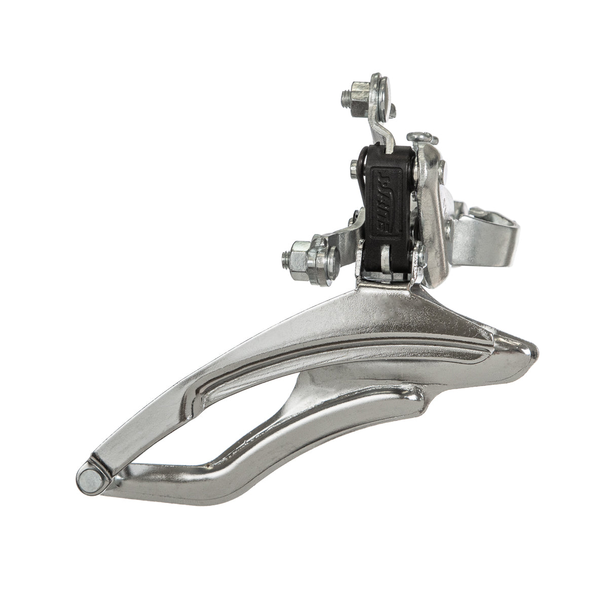 Desviador delantero para bicicleta de montaña S.Shine 3x7/8v 42d 31.8 mm Tiro dual Cromado negro