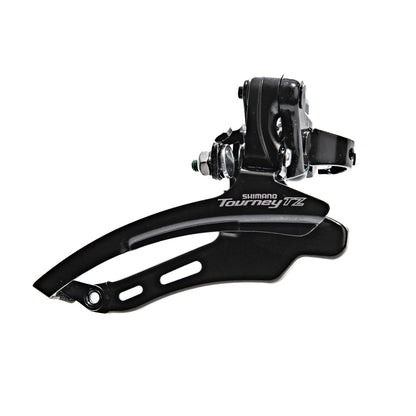 Desviador delantero para bicicleta de montaña Shimano Tourney FD-TZ510 3x8/7v 28.6 mm 48d Tiro dual Negro