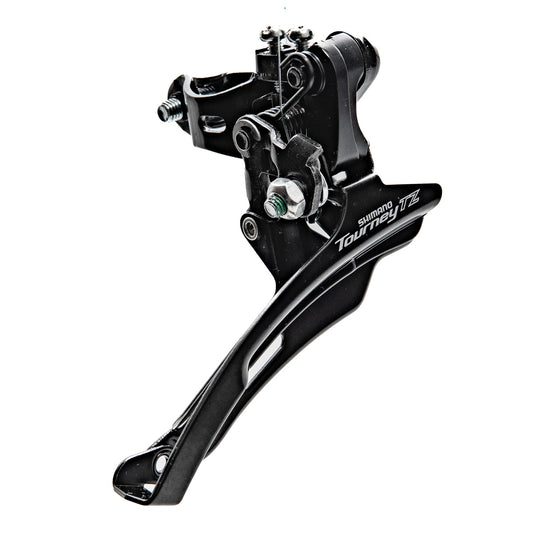 Desviador delantero para bicicleta de montaña Shimano Tourney FD-TZ510 3x8/7v 28.6 mm 48d Tiro dual Negro