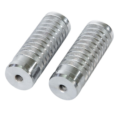 Diablos traseros para bicicleta Eje 3/8" Largo 100 mm diámetro 33 mm Par Cromado