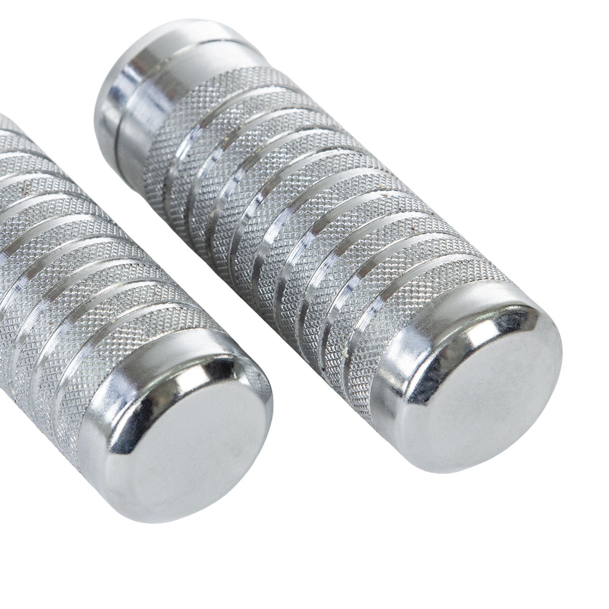 Diablos traseros para bicicleta Eje 3/8" Largo 100 mm diámetro 33 mm Par Cromado
