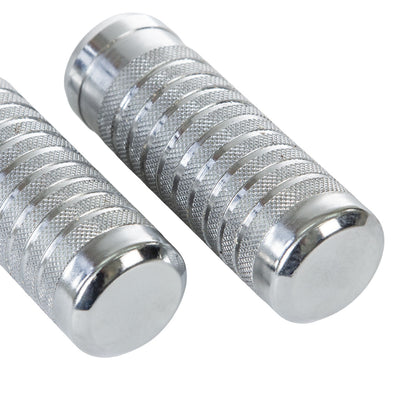 Diablos traseros para bicicleta Eje 3/8" Largo 100 mm diámetro 33 mm Par Cromado