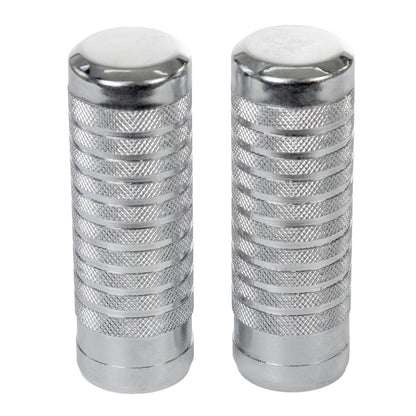 Diablos traseros para bicicleta Eje 3/8" Largo 100 mm diámetro 33 mm Par Cromado