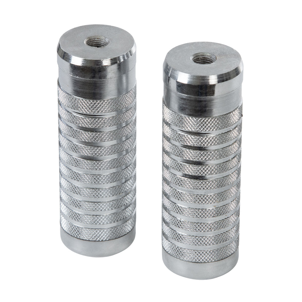 Diablos traseros para bicicleta Eje 3/8" Largo 100 mm diámetro 33 mm Par Cromado