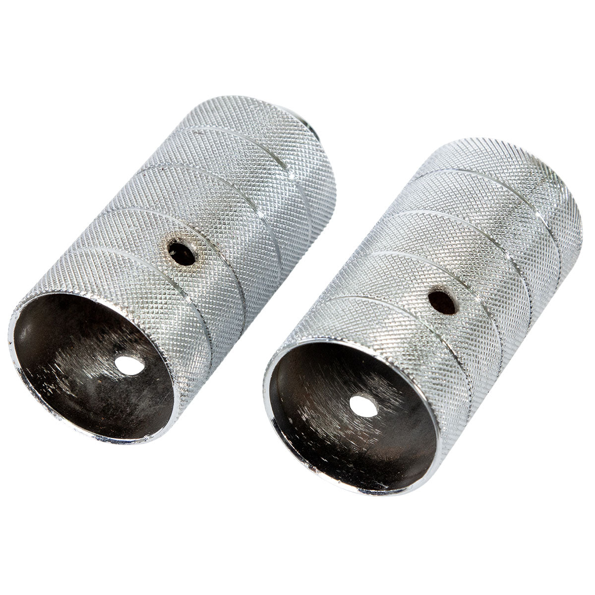Diablos traseros para bicicleta Eje 3/8" Largo 100 mm diámetro 51 mm Par Cromado