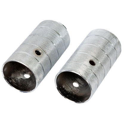 Diablos traseros para bicicleta Eje 3/8" Largo 100 mm diámetro 51 mm Par Cromado