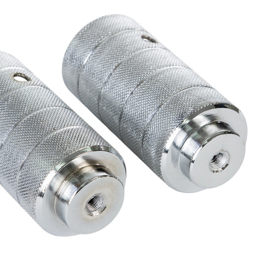 Diablos traseros para bicicleta Eje 3/8" Largo 100 mm diámetro 51 mm Par Cromado