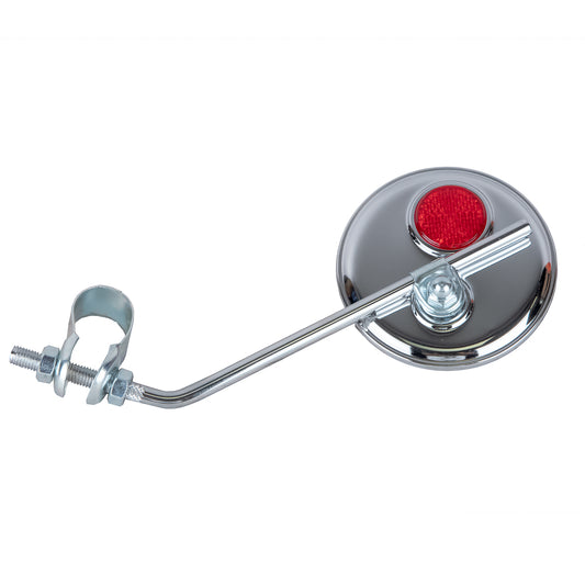 Espejo retrovisor para bicicleta urbana con reflejante Redondo Cromado