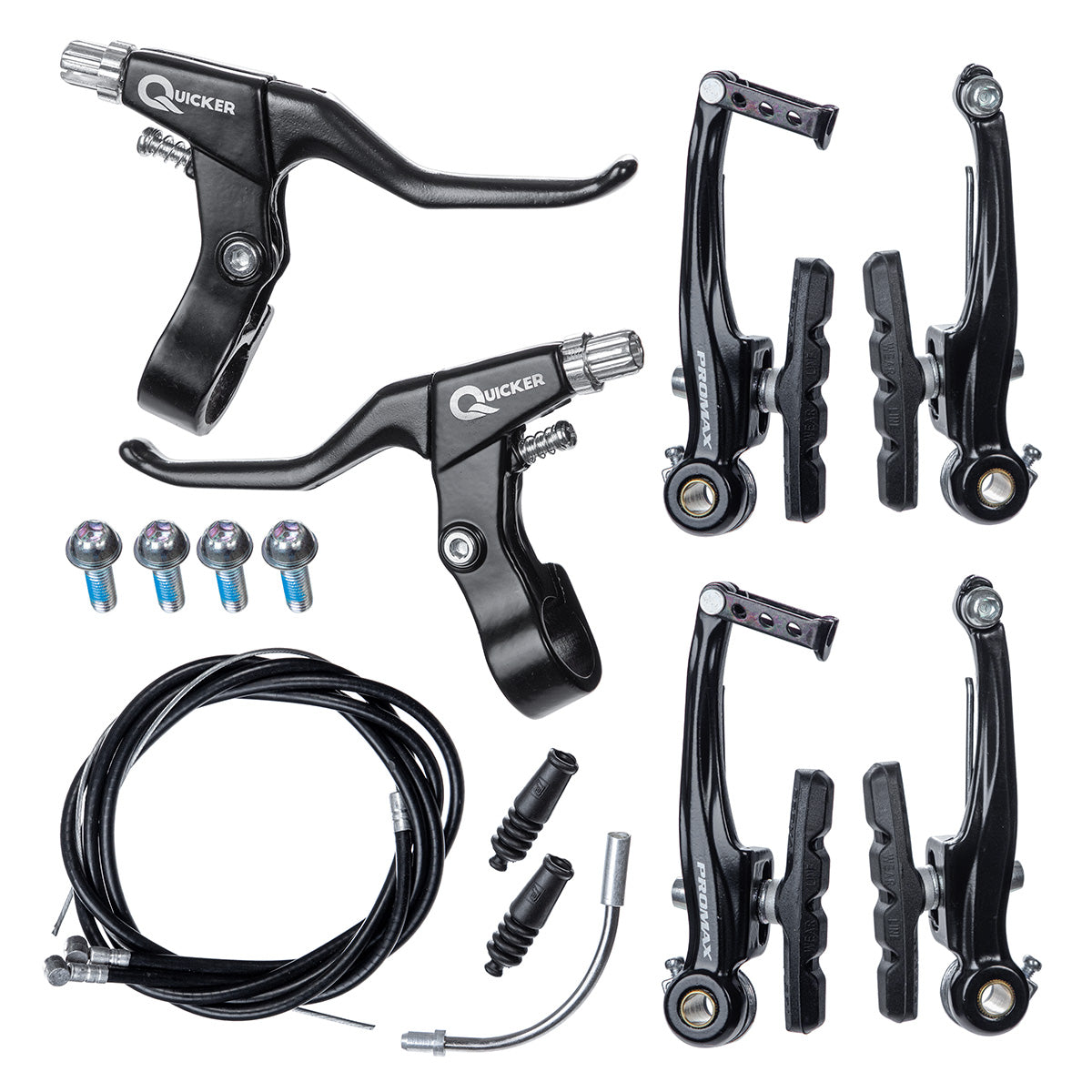 Juego de frenos V-brake para bicicleta Promax Negro