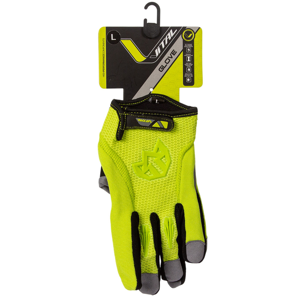 Guantes largos para bicicleta de montaña Vital T-L (21-10 cm) Amarillo